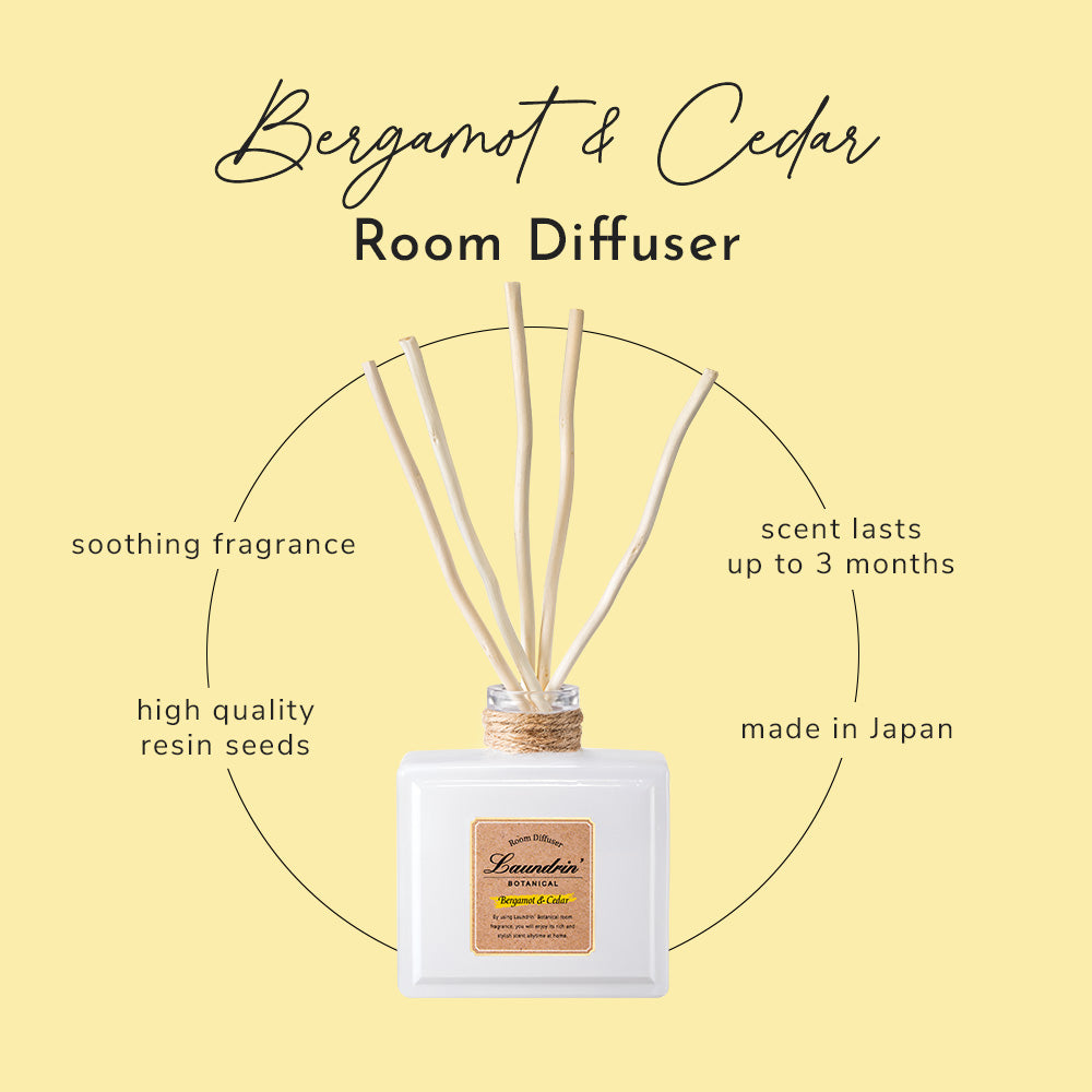 Laundrin Botanical Room Diffuser Bergamot & Cedar - LAUNDRIN