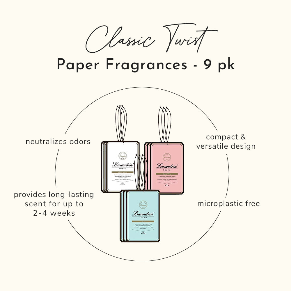 Laundrin Paper Fragrance Classic Twist 9pk - LAUNDRIN